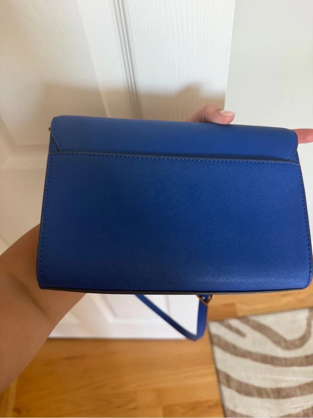 Tory Burch Emerson Saffiano Leather Convertible Crossbody Bag – Royal Blue